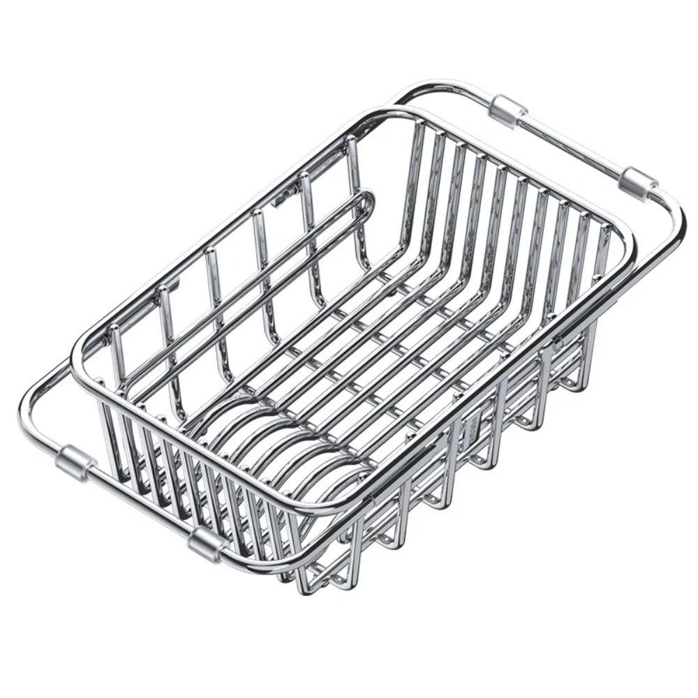 304 Stainless Steel Stainless Steel Dish Drying Rack Fruit Vegetable Drain Basket  Dish Drying