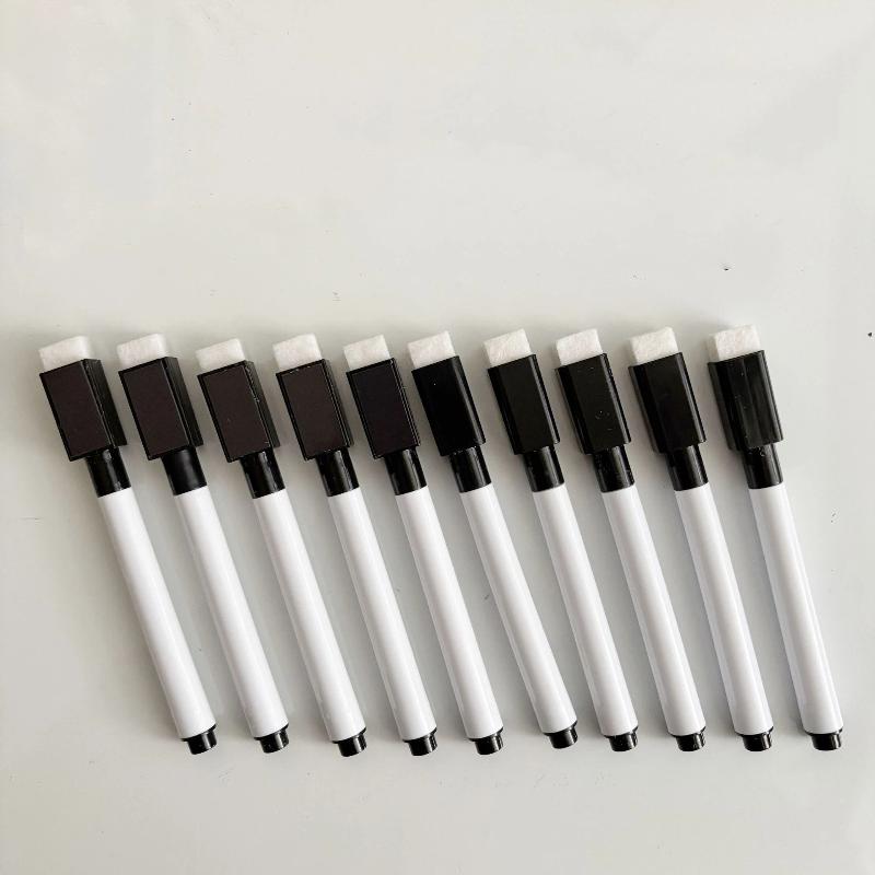 5/10Pcs Whiteboard Marker Pen with Eraser Low Odor Smooth Writing for Teacher Student School Office Supplies