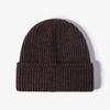Cross-Border Soft Double Layer Pullover Bare Plate Knitted Warm Dome Hat Acrylic Beanie
