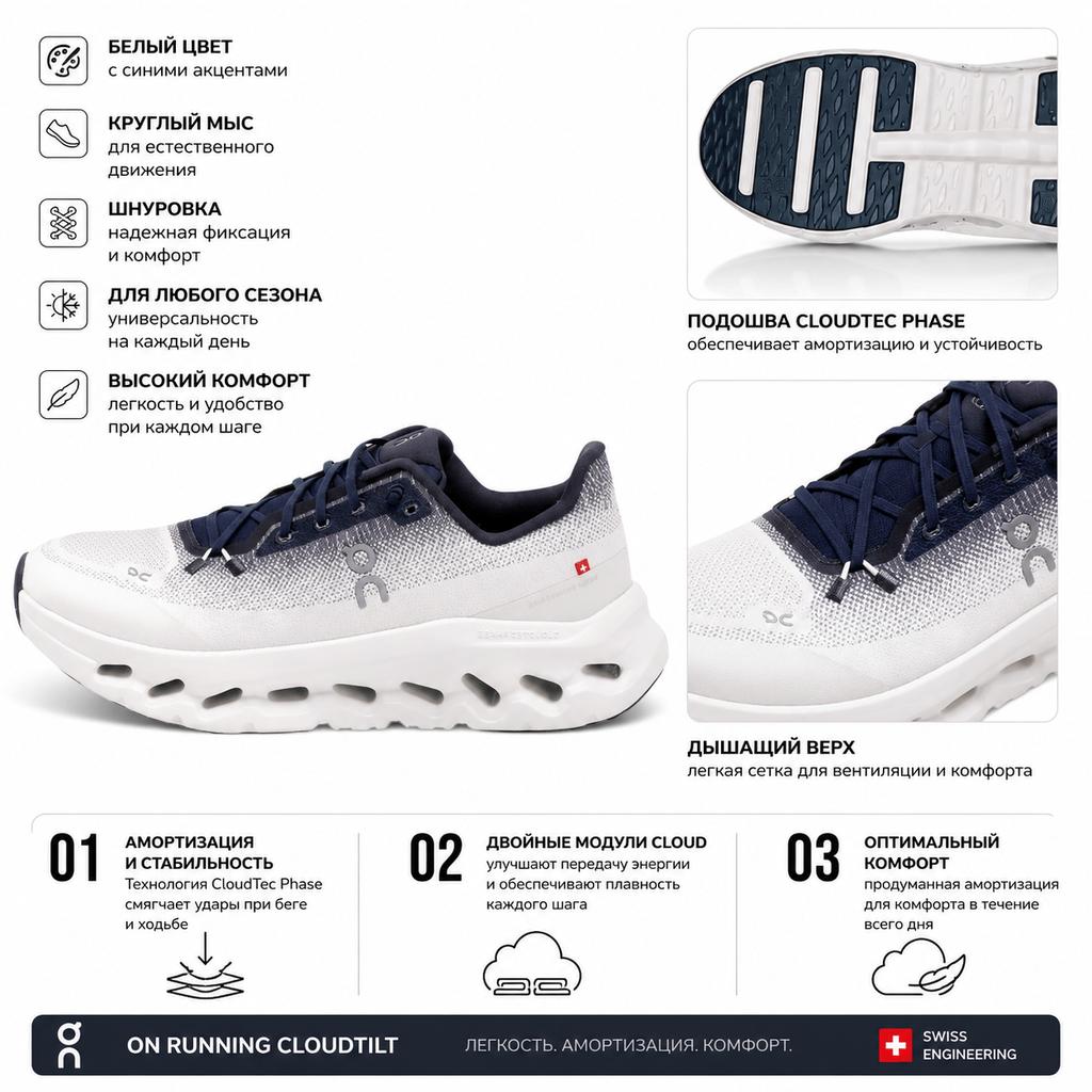 ON Cloudtilt Midnight Ice Men Sneakers Blue 3ME10101764