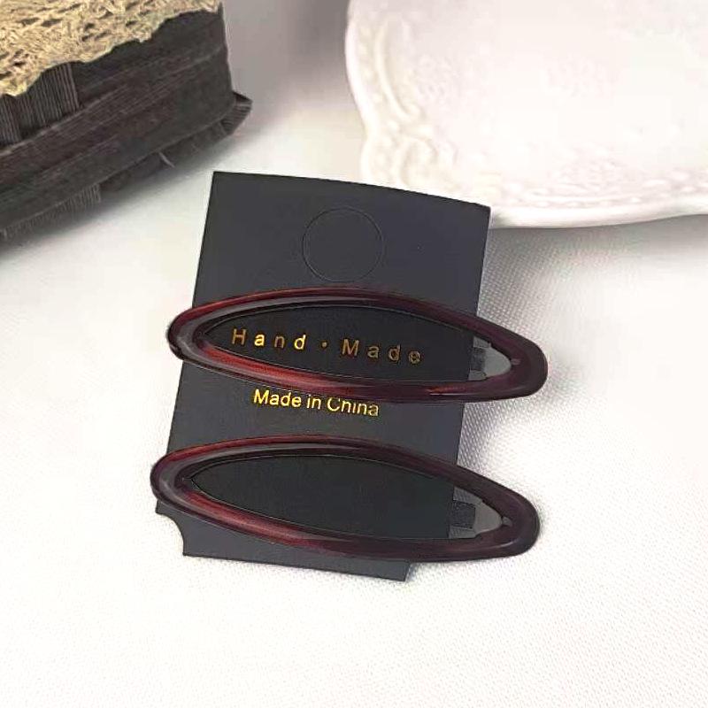 Корейская цветная BB заколка-зажим для волос с капельным маслом, овальная, для детей