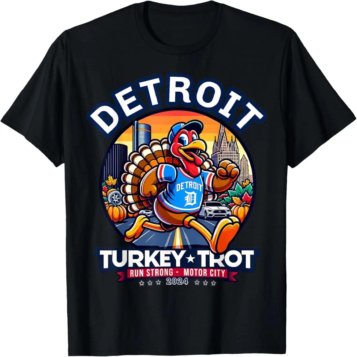 Detroit Michigan Turkey Trot Squad Thanksgiving 2024 T-Shirt S