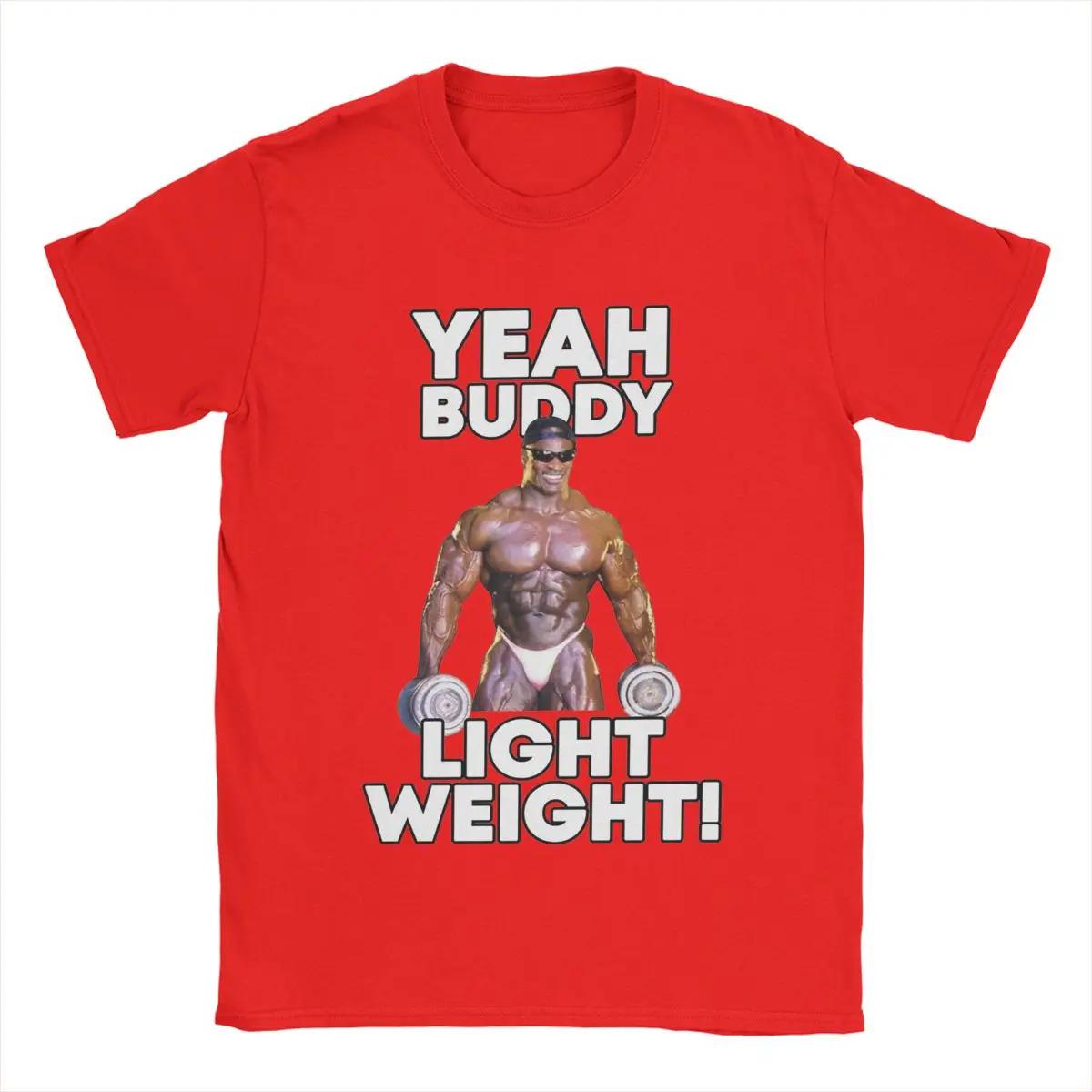 

Мужская футболка Yeah Buddy Light Weight Ronnie Coleman, 100% хлопок, повседневная футболка с коротким рукавом и круглым вырезом, футболки с принтом S