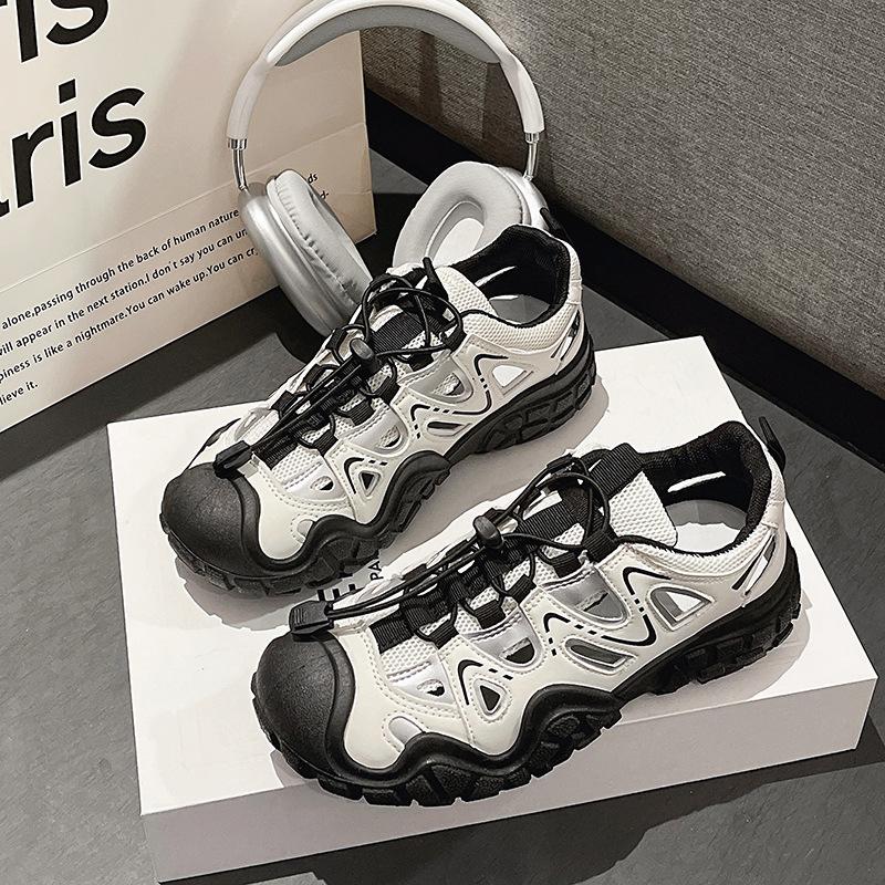 New Hollow Women's Sneakers Summer Breathable Lightweight Platform Casual Shoes Outdoor Versatile Hiking Shoes Women's Dad Shoes