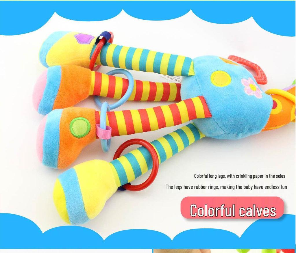 Happy Monkey Giraffe Stroller Hanging Soothing Toy for Newborns