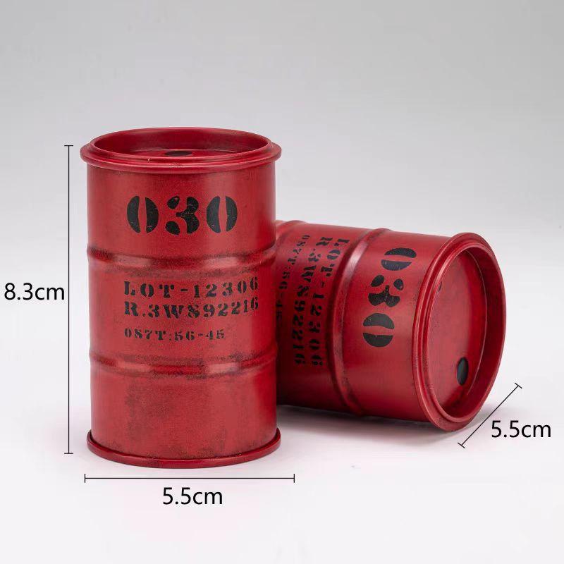 

Gulf Oil Racing Car Paint Micro Model Iron Box Scene Decoration Desktop Ornament Storage Tank Home Garden Decor Crafts