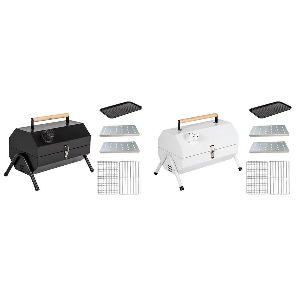 BBQ Grill Comfortable Handle Tabletop Grill for Outdoor Camping Outing