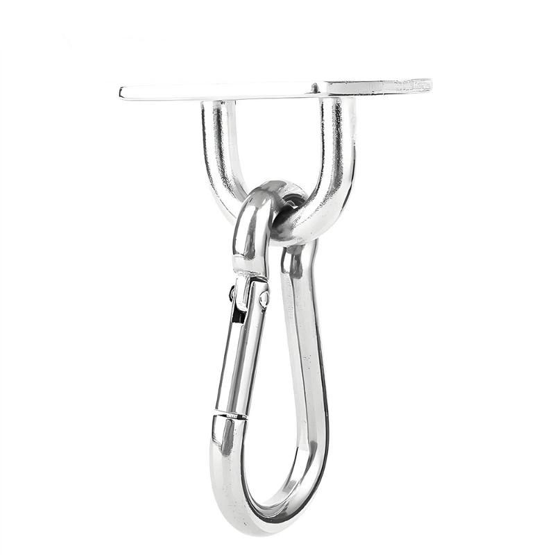 2 Set Stainless Square Heavy Duty Ceiling Wall Mounted Hook For Yoga Swings Hammocks Hardware