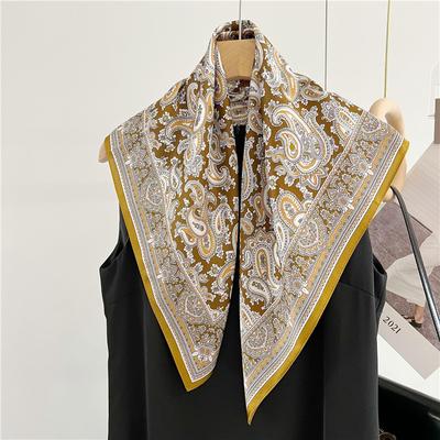 Ethnic Style Retro Cashew Nut 100% Silk Scarf for Women Spring Summer Shawl Wrap Scarf Designer Scarf Women Luxury  Replica