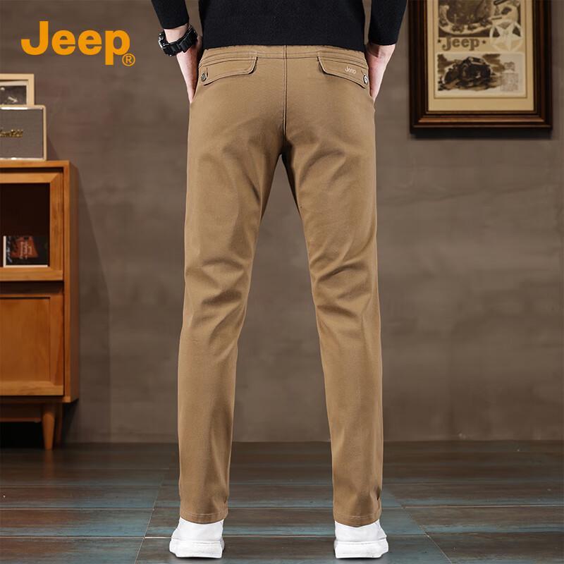 JEEP Men's Pure Cotton Straight Leg Casual Pants