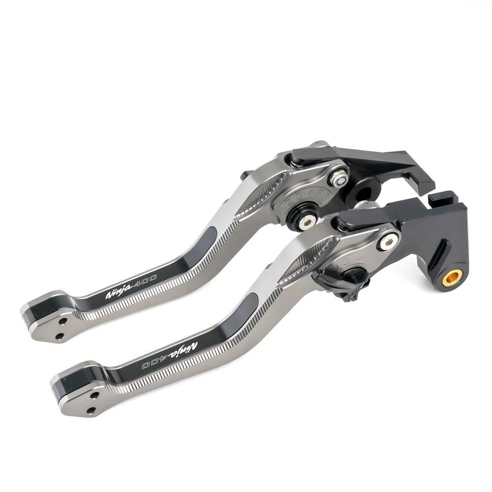 

Тормозной рычаг для Kawasaki NINJA400 NINJA 400 EX400 2018, алюминиевые аксессуары с ЧПУ, тормозные рычаги сцепления, ручка серый