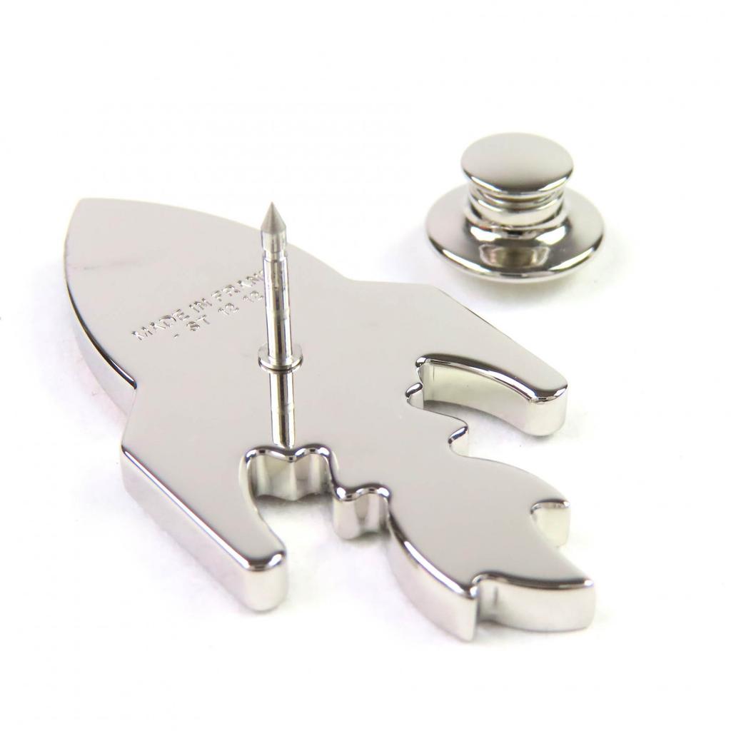 HERMES Brooch Space H Space Ash Crude Cell Pin Badge multicolor Women Used