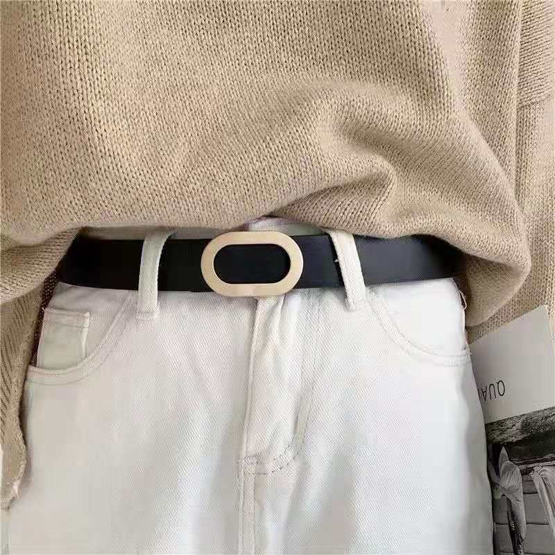 

Новая корейская версия популярного ремня из искусственной кожи для женщин, ремень с антикварной скрытой пряжкой для женщин, ремень в новом европейском и американском стиле 100cm