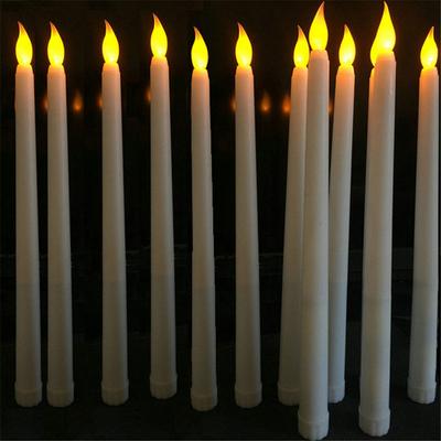 3/6/12 Pezzi Candele Natalizie Decorative Bianche Senza Fiamma Con Telecomando, Candele Coniche LED Senza Fumo Con Luce Gialla/Bianco Caldo
