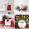 Cute cartoon window decoration window sticker self-adhesive Christmas snowman emoji wall sticker