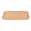 Bathroom Vanity Tray Cosmetics Storage Makeup Organizer Rectangular Bamboo Wood Modern Home Decor