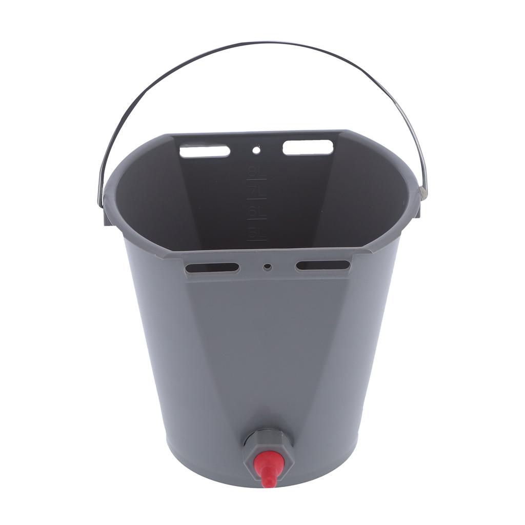 8L Plastic Feeder Bucket with Nipples Check Valves Feeding Equipment for Livestock UseFor Lamb