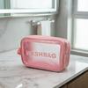 Spacious Frosted PU Toiletries Bag Transparent Waterproof Travel Bag