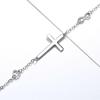 925 Silver Cross Bracelet: Elegant Unisex Fashion