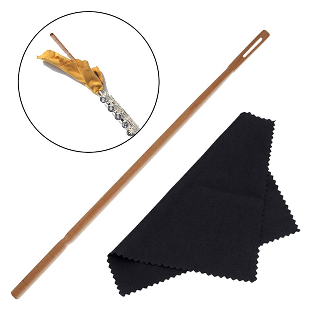 Kits de Nettoyage pour Flûte Baguette de Nettoyage pour Flûte avec Chiffon Tampons de Nettoyage pour Flûte Chiffon de Polissage pour Flûte Baguette pour Flûte Nettoyeur pour Flûte