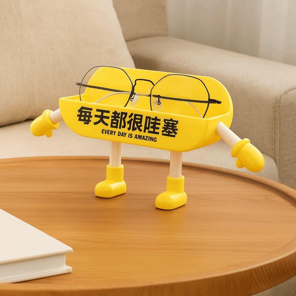 Cartoon Glasses Storage Holder Plastic Bathroom Glasses Rack Wall Mounted Holder Glasses Placement