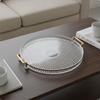 Round Serving Tray with Handles Light Elegant Design Decorative Versatile Snack Platter