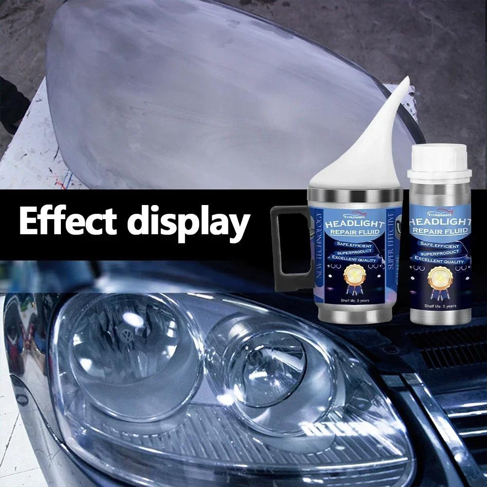 Kit de polimento para renovação de faróis de carro Kit de restauração de faróis Ferramenta de cuidados automotivos de oficina Evaporador de polímero líquido de 800ML