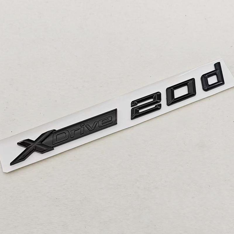 3D ABS Chrom Czarny Litery Logo Samochodu XDrive 20i 20d Emblemat Tylna Klapa Bagażnika Naklejki na Drzwi Boczne Dla Akcesoriów BMW XDrive