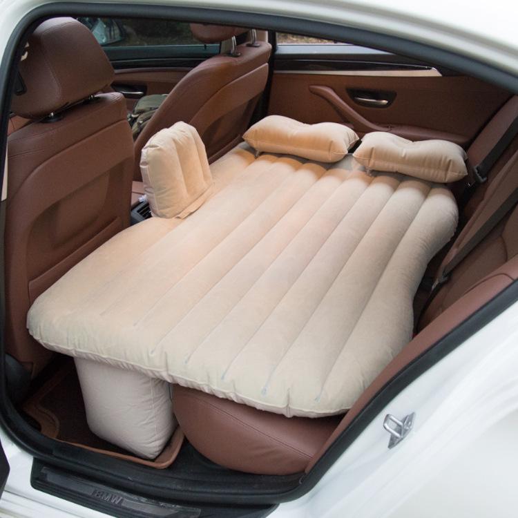 Folding SUV Inflatable Car Bed - PVC Flocking Travel Mattress