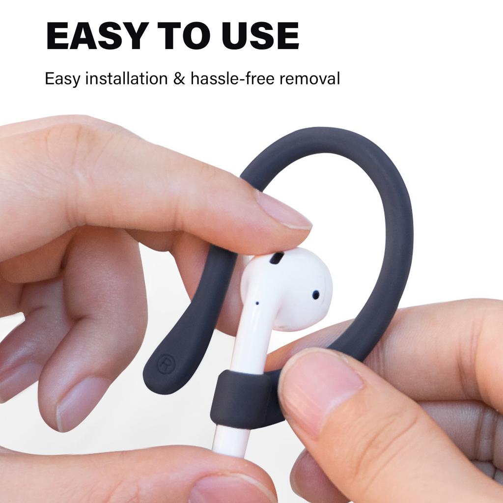 Secure Fit Silicone Ear Hooks for AirPods 1/2/3 Anti Slip Sport Accessories For Active Users
