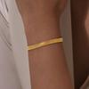 Dainty Gold Plated Bracelets for Women, Waterproof Triple Link Stainless Steel Beads Snake Chain Writs Bracelet Adjustable