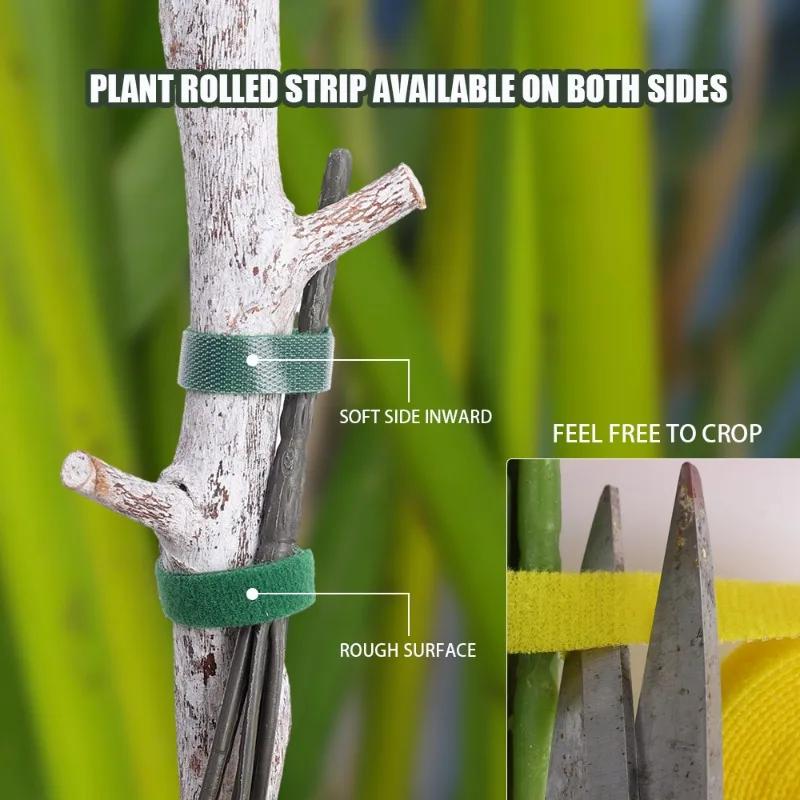 1/10 Rolls Nylon Plant Ties Plant Bandage Adjustable Hook Loop Fastener Tape Plant Flower Wrap Support Ties Garden Accessories