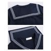 Milky Time Matrosenuniform, Schüleruniform mit Schleife, Cosplay, Highschool-Mädchen, Langarm (Größe L, Marineblau)