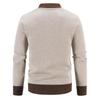 Men's Knitted Baseball Collar Cardigan: Thick Velvet, Long-Sleeved, Embroidered Winter Sweater Jacket.