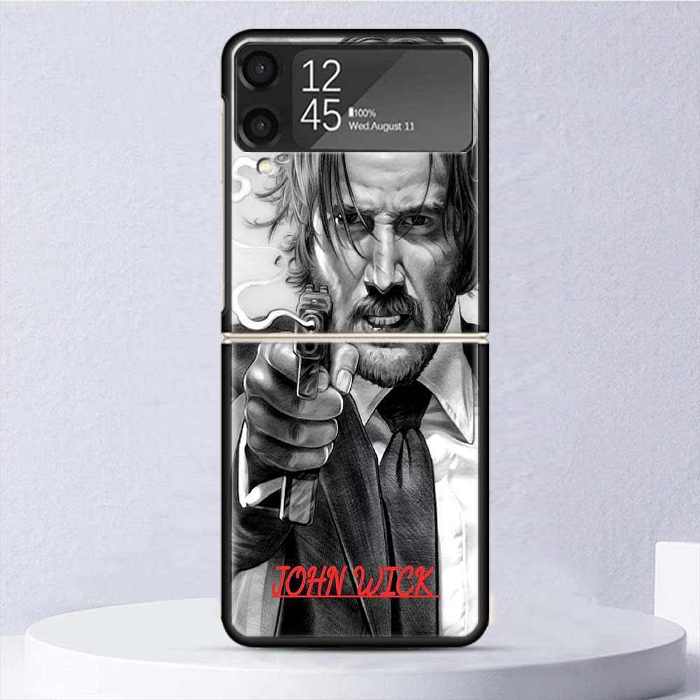 

John Wick 4 Movie Shockproof Case For Samsung Galaxy Z Flip 7 6 5 4 3 5G Phone Cover Z Flip3 Flip4 Flip5 Flip6 Flip7 Shell Samsung Z Flip 3