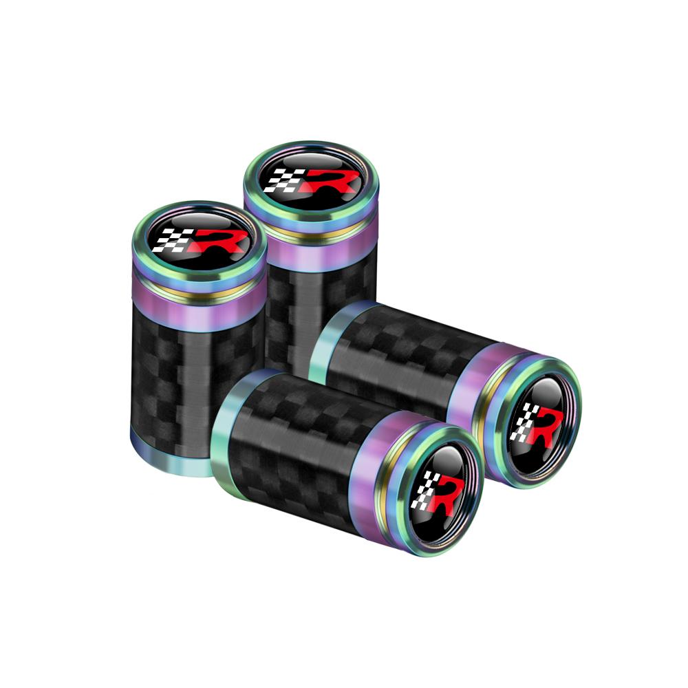 4Pcs Car Accessories Wheel Tire Valve Caps Stem Cover Badge For Seat Ateca Formentor Cupra Ateca Ibiza Leon FR Cordoba E-Racer uio321