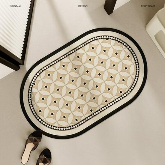 Japanese-Korean Minimalist Diatom Mud Bath Mat - Water-Absorbent, Non-Slip Entryway Floor Mat 40*60cm