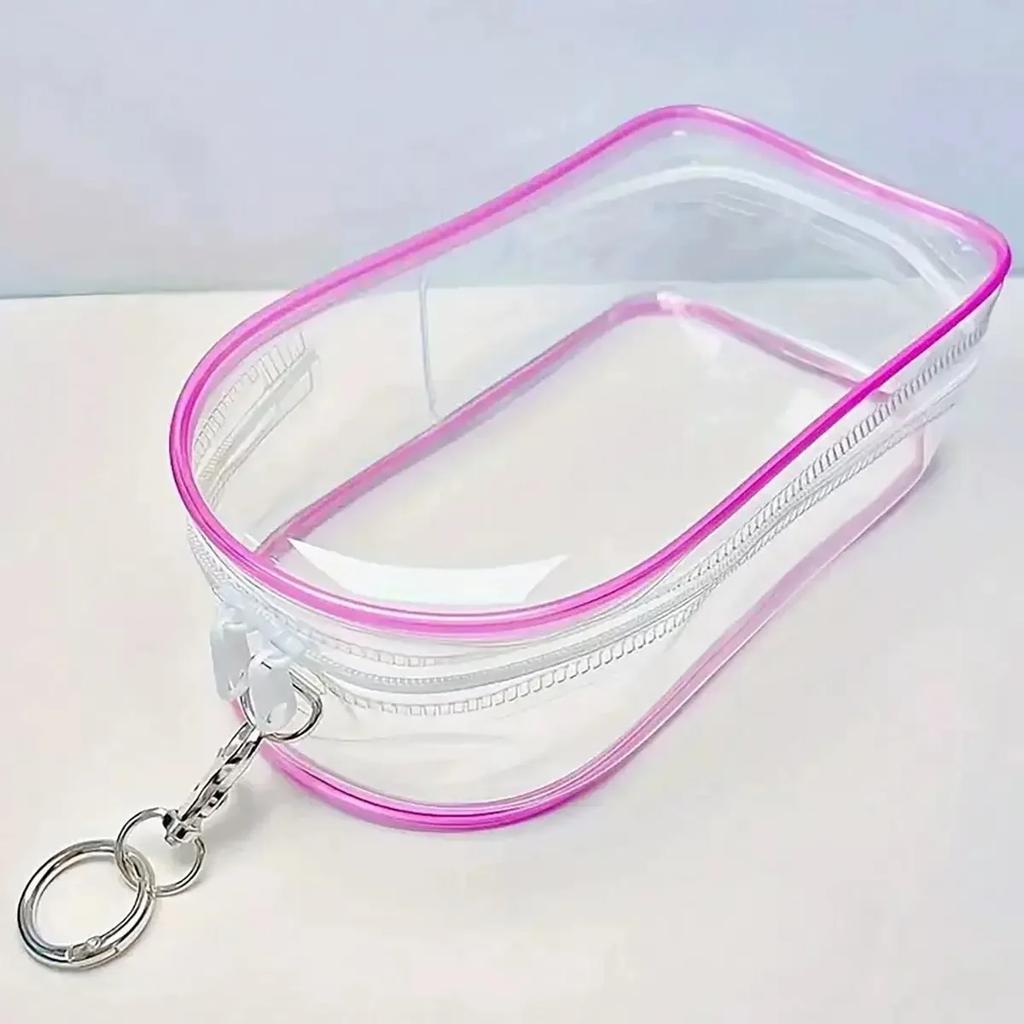 Colorful Transparent Protector Case Organizer Box For 17Cm Plush Dolls Outdoor Display Bag With Keychain Doll Accessories