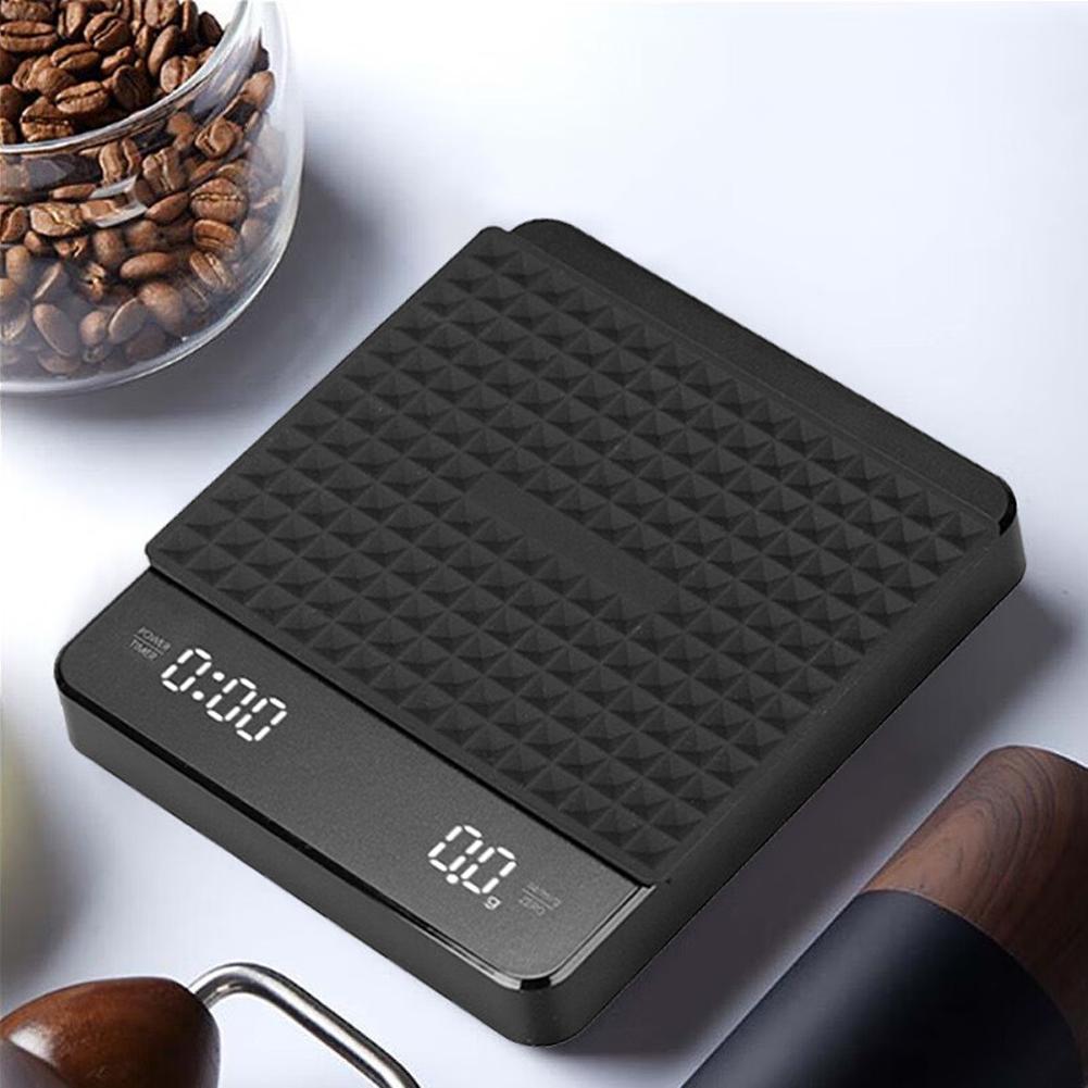 Mini Coffee Scale with Timer Accurate Scale Auto Tare Rechargeable 3kg/0.1g Portable Digital Kitchen Scale Espresso Coffee Scale