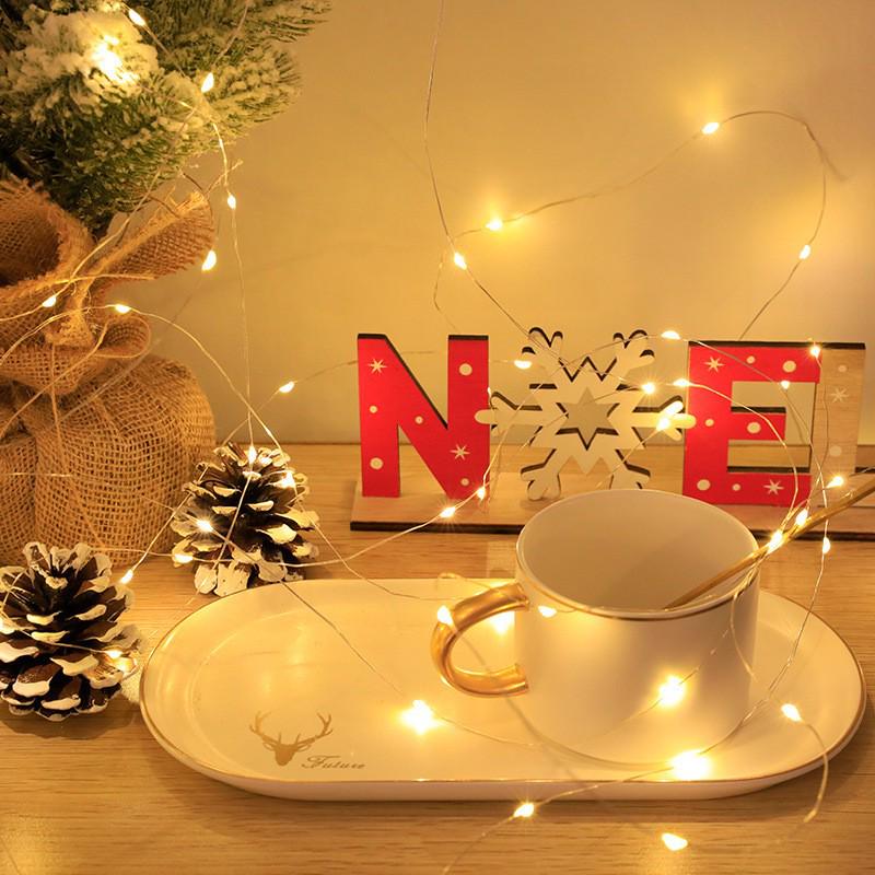 Battery-Powered LED Copper Wire String Lights for Festive Decoration