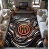 Borussia Dortmund Printed Flannel Area Rug Non Slip Soft Polyester Floor Carpet Indoor Decor Mat for Bedroom Living Room Sofa