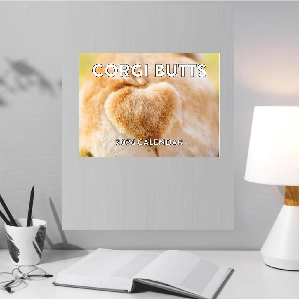 Corgi Butt Calendar 2026 Monthly Wall Calender 12 Month