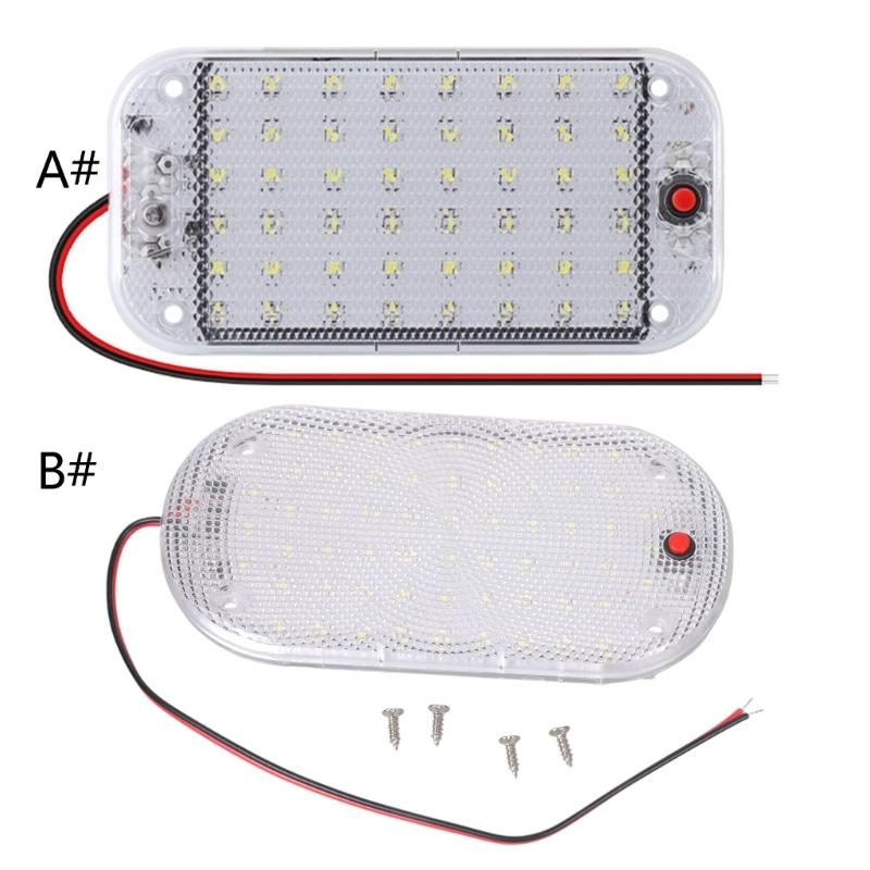 48 LED Panel Light Car Interior Reading Lamp High Brightness Cabin Lights for Truck RV Boats Camper Lights 12V-85V