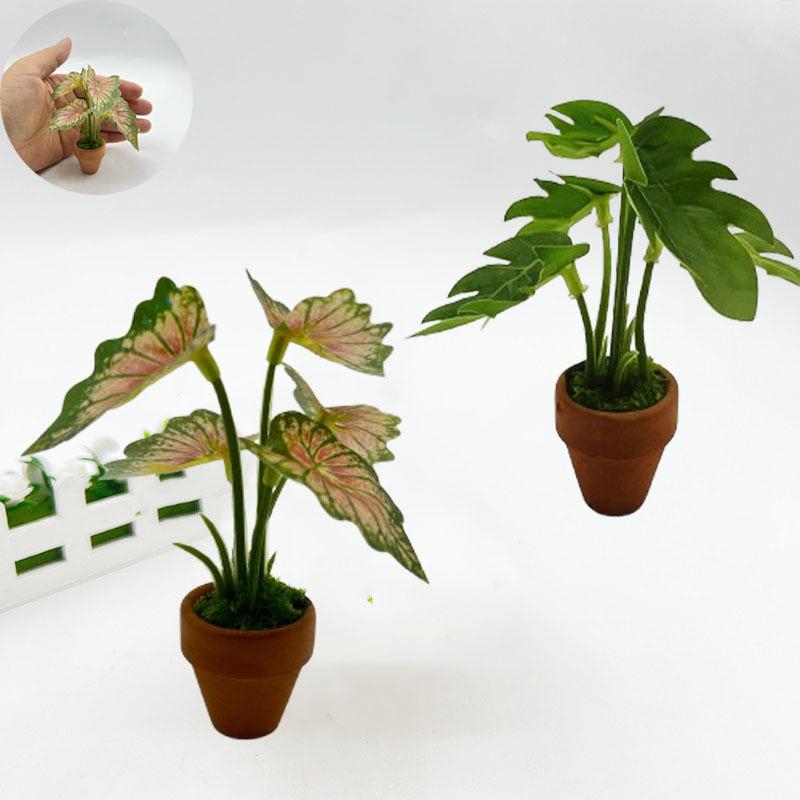 Miniature Clear Vase Model 1/12 Scale Dollhouse Resin Craft Fairy Garden Landscape DIY Decor