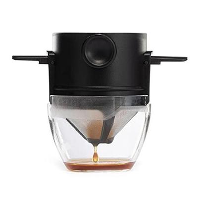 Collapsible Coffee Filter, Stainless Steel Drip Coffee Funnel, Coffee Dripper, Coffee Server, Reusable Paperless Pour-Over Coffee Dripper with Cup