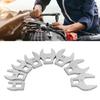 8Pcs 3/8inch Drive Crowfoot Wrench Set 10-19mm Foot Open End Spanner Torques Wrenches Key Kit Hand Tool Accessories
