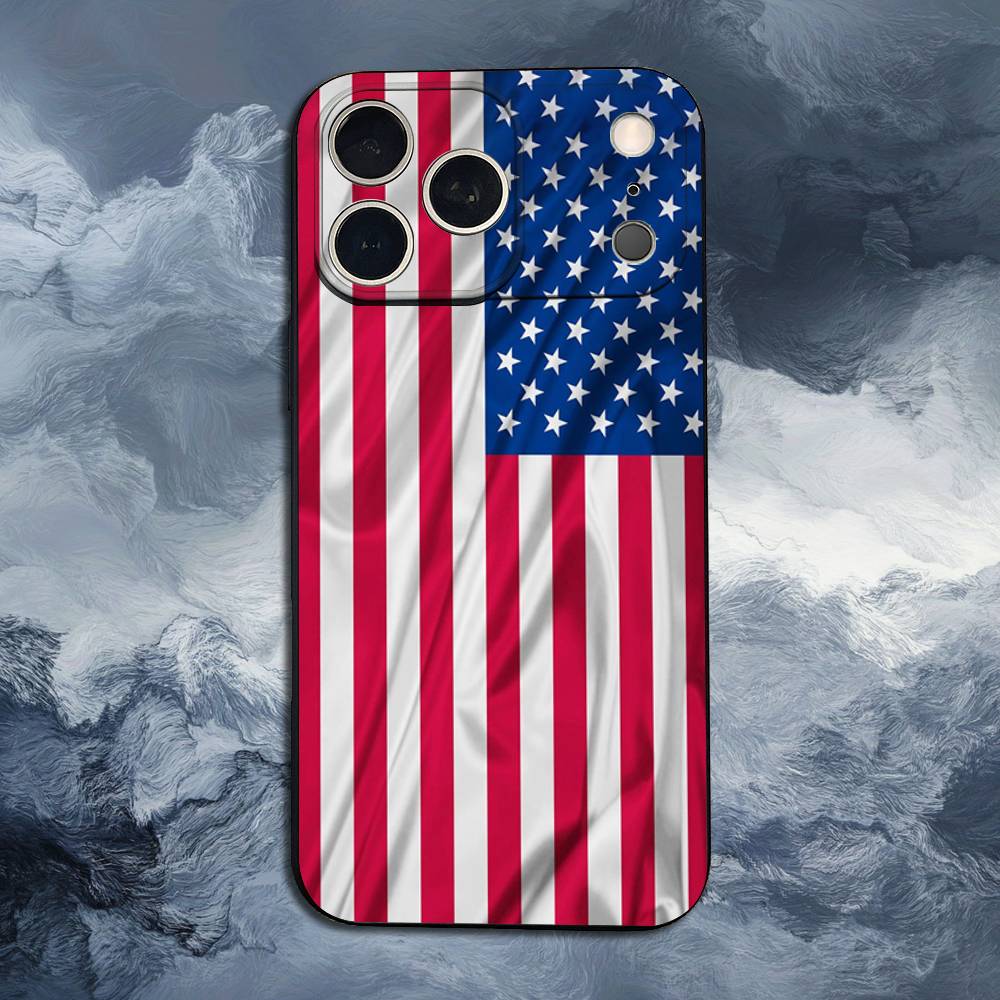 Americans Flag Great For iPhone 8,7,11,12,15,14,13,16,17,Plus,Pro Max,XS,X,XR,SE,Mini,Soft Silicone Black Case