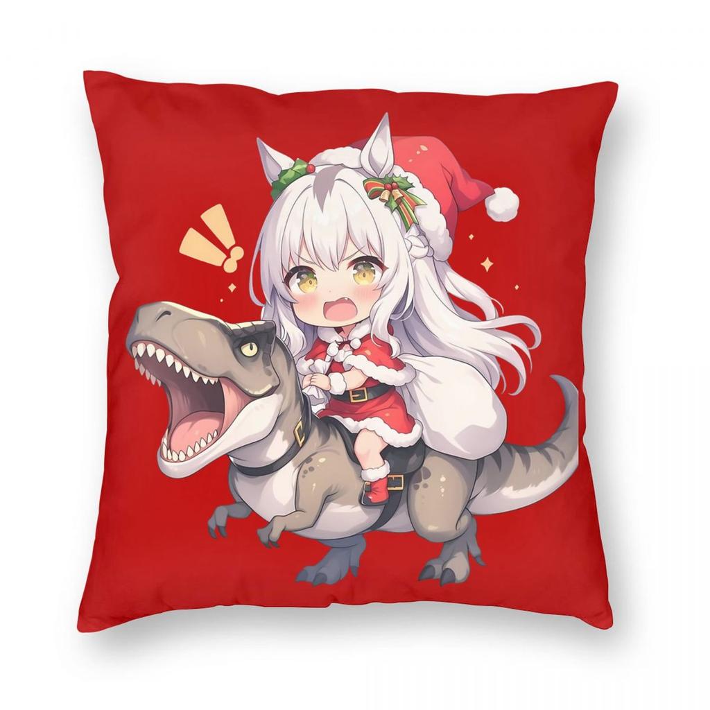 Gold Ship Christmas Pillowcase Double-sided Printing Cushion Cover Decorative Uma Musume Anime Throw Pillow Case Cover