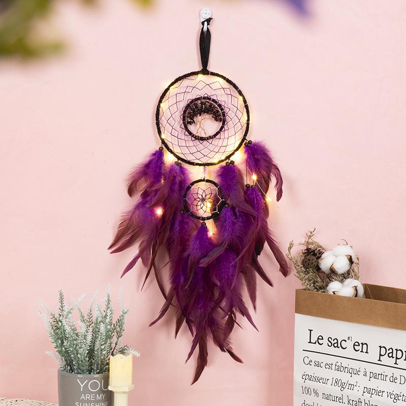 

Dreamcatcher Feather Hanging Ornament New Life Tree Wind Chime Hanging Ornament Home