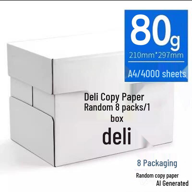 Carta Bianca Deli A4 70g e 80g, Design Venature Legno, Schizzo Studente, Stampa Fronte/Retro Spessa